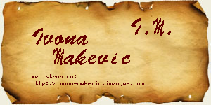 Ivona Makević vizit kartica